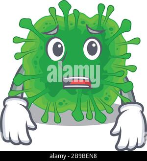 Cartoon-Bild von Minunacovirus zeigt ängstliches Gesicht Stock Vektor