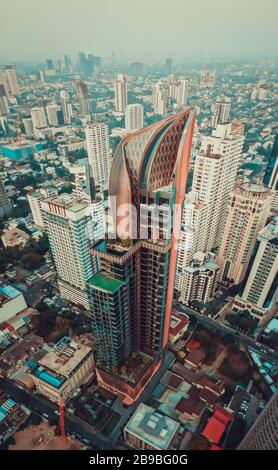 Bangkok Luftbild, über Sukhumvit und Thonglor Bezirk in Thailand Stockfoto