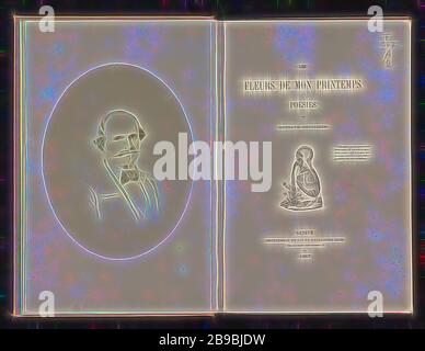 Fotoreproduktion einer Zeichnung, die ein Porträt von Gustave Revilliod darstellt, Porträt eines Schriftstellers, Gustave Revilliod, anonym, c 1857 - in oder vor dem Jahr 1867, Fotopapier, Albumindruck, h 210 mm × w 163 mm, von Gibon neu vorgestellt, Design von warmem, fröhlichem Leuchten von Helligkeit und Lichtstrahlen. Klassische Kunst mit moderner Note neu erfunden. Fotografie, inspiriert vom Futurismus, die dynamische Energie moderner Technologie, Bewegung, Geschwindigkeit und Kultur revolutionieren. Stockfoto