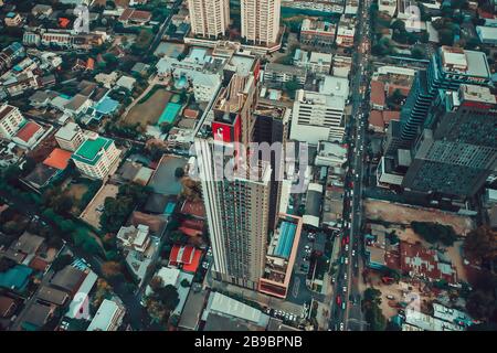 Bangkok Luftbild, über dem Bezirk Ekkamai in Thailand Stockfoto