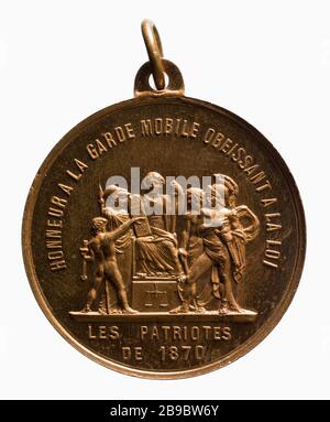 Republikanische Patrioten, 1870 (Dummy-Titel) Les Patriotes Républicains. Laiton, 1870. Paris, musée Carnavalet. Stockfoto
