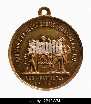 Republikanische Patrioten, 1870 (Dummy-Titel) Les Patriotes Républicains. Laiton, 1870. Paris, musée Carnavalet. Stockfoto