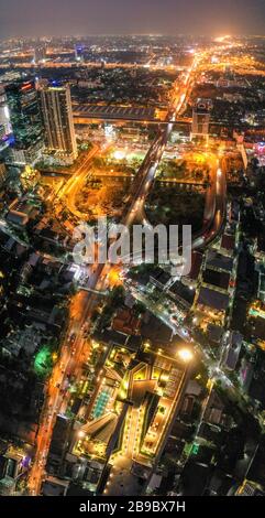 Bangkok Luftbild, über dem Bezirk Ekkamai in Thailand Stockfoto