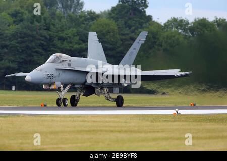 EF 18 Hornet der spanischen Luftwaffe. Stockfoto