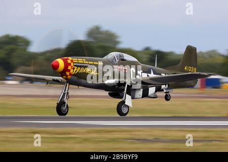 P-51D Mustang abfahren. Stockfoto