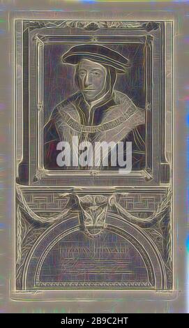 Porträt von Thomas Howard, Earl of Norfolk, Thomas Howard, Earl of Norfolk und Präsident des Royal Council of England während der Regierungszeit von Heinrich VIII Der Druck hat als Bildunterschrift ein französisches Gedicht über seine Beziehung zu Henry VIII, Thomas Howard (3. Zählung von Norfolk), Pieter van Gunst (erwähnt am Objekt), Amsterdam, c 1669 - 1731, Papier, Radierung, h 317 mm × w 185 mm, von Gibon neu vorgestellt, Design von warmfröhlichem Leuchten von Helligkeit und Lichtstrahlen. Klassische Kunst mit moderner Note neu erfunden. Fotografie inspiriert von Futurismus, die dynamische Energie moderner Technologie, Movemen, umfasst Stockfoto