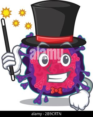 Charmante Nyctacovirus Cartoon Design Performance als magischer Stil Stock Vektor