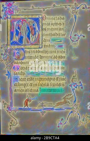 Initial D: Der Verrat Christi, Initial D: Christus in den Wolken und Nonnen im Gebet, Nordostfrankreich, Frankreich, ca. 1300, Temperafarben, Blattgold und Tinte auf Pergament, Blatt: 26,4 x 18,3 cm (10 3,8 x 7 3,16 Zoll, neu von Gibon, Design von warmem, fröhlichem Leuchten von Helligkeit und Lichtstrahlen. Klassische Kunst mit moderner Note neu erfunden. Fotografie, inspiriert vom Futurismus, die dynamische Energie moderner Technologie, Bewegung, Geschwindigkeit und Kultur revolutionieren. Stockfoto