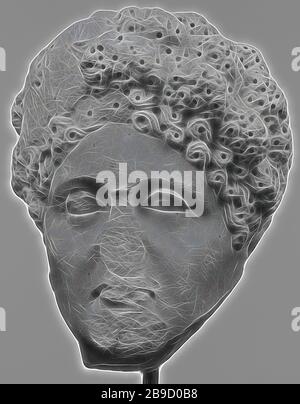 Kopf eines Matrons, Römisches Reich, Anfang des 2. Jahrhunderts A.D, italienischer Marmor, 28 cm Stockfoto