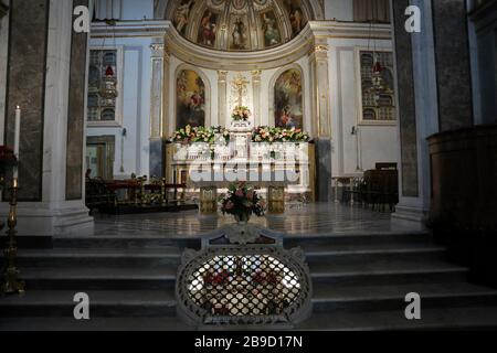 Sorrento - Altari della Basilica di Sant'Antonino Stockfoto