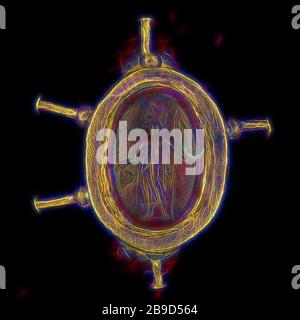 Ring, Römisches Reich, 250 - 400, Gold, Carnelian, 2,5 × 2,6 cm (1 × 1 Zoll, von Gibon neu erdacht, Design von warmem, fröhlichem Leuchten von Helligkeit und Lichtstrahlen. Klassische Kunst mit moderner Note neu erfunden. Fotografie, inspiriert vom Futurismus, die dynamische Energie moderner Technologie, Bewegung, Geschwindigkeit und Kultur revolutionieren. Stockfoto