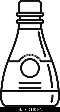 Symbol für aromatische Sojaflaschen. Umreißende Vektorsymbole für aromatische Sojaflaschen für Web-Design isoliert auf weißem Hintergrund Stock Vektor