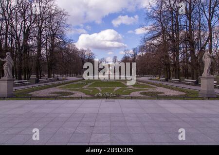 Sächsischen Garten in Warschau, Polen Stockfoto