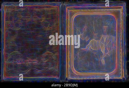 Familienporträt, das Rufus Anson (amerikanisch, aktiv New York, zwischen 1851 und 1867), zwischen 1851 und 1855 zugeschrieben wird, Daguerreotyp, von Gibon neu vorgestellt, Design von warmem, fröhlichem Leuchten von Helligkeit und Lichtstrahlen. Klassische Kunst mit moderner Note neu erfunden. Fotografie, inspiriert vom Futurismus, die dynamische Energie moderner Technologie, Bewegung, Geschwindigkeit und Kultur revolutionieren. Stockfoto
