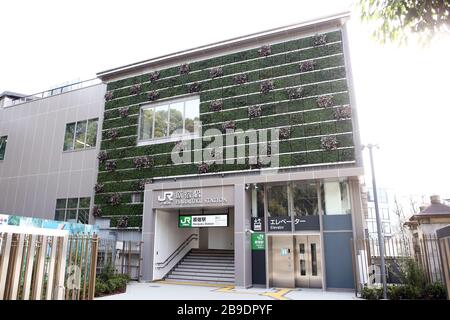 Allgemeiner Blick auf das neu eröffnete JR Harajuku Stationsgebäude in Tokio, Japan am 22. März 2020. Credit: AFLO/Alamy Live News Stockfoto