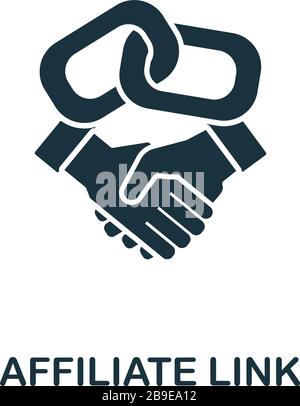 Affiliate-Link-Symbol aus Affiliate-Marketing-Kollektion. Symbol für einfachen Link für Vorlagen, Webdesign und Infografiken Stock Vektor