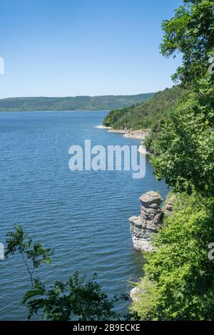 Dnister, Ukraine, hohe Betrachtungswinkel Stockfoto