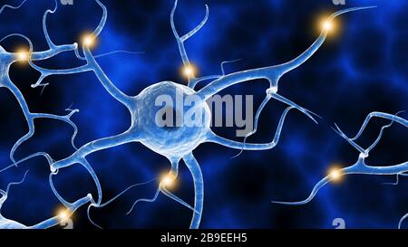 Konzeptbild eines Neurons. Stockfoto