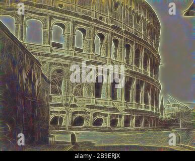 Colosseum, Rom, Jane St. John (Britisch, 1650-1882), Rom, Italien, 1856 - 1859, Albumen silberfarbener Druck aus einem negativ gedruckten Papier, 19,5 x 24,9 cm (7 11,16 x 9 13,16 Zoll, von Gibon neu vorstellbar, Design von warmem, fröhlichem Leuchten von Helligkeit und Lichtstrahlen. Klassische Kunst mit moderner Note neu erfunden. Fotografie, inspiriert vom Futurismus, die dynamische Energie moderner Technologie, Bewegung, Geschwindigkeit und Kultur revolutionieren. Stockfoto