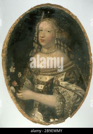 MARIE-THERESE VON ÖSTERREICH Marie-Thérèse d'Autriche (1638-1683), reine de France: Dessus de porte flanquant l'alcôve de la chambre provenant eu 38 rue des Bernardins. Paris, musée Carnavalet. Stockfoto