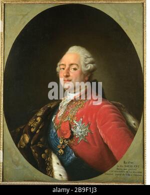 PORTRÄT VON LOUIS XVI. Anteine-François Callet (1741-1823, Atelier de). 'Portrait de Louis XVI' (1754-173). Une autre Version est conservée au musée de Versailles. Huile sur toile, im Jahr 1786. Paris, musée Carnavalet. Stockfoto