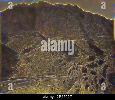 Desert Mountains, John Burke (Britisch, aktive 1860 - 1870er Jahre), Afghanistan, 1878 - 1879, Albumen Silberdruck, von Gibon neu vorgestellt, Design von warmem fröhlichem Leuchten von Helligkeit und Lichtstrahlen. Klassische Kunst mit moderner Note neu erfunden. Fotografie, inspiriert vom Futurismus, die dynamische Energie moderner Technologie, Bewegung, Geschwindigkeit und Kultur revolutionieren. Stockfoto