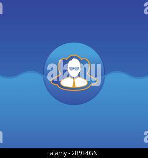 Isoliertes Bild mit Follower-Logo und Symbolvektor Stock Vektor