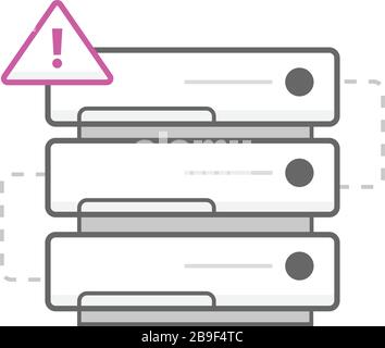 404 Fehlerlogo und Symbol Vektor isoliertes Bild Stock Vektor