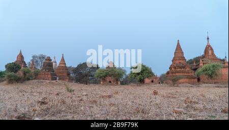 Kleine Tempel in Bagan Archaeological Zone. Eine Hauptattraktion für den Tourismus in Myanmar. Stockfoto