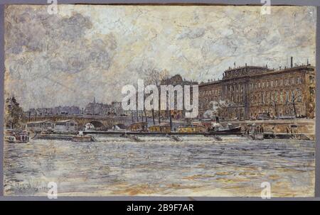 HOTEL OF MONEY Frédéric-Anatole Houbron (1851-1908). "L'Hôtel de la Monnaie et le Pont-Neuf", 1901. Peinture sur enduit frais sur Carton. Paris, musée Carnavalet. Stockfoto