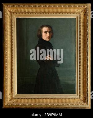 FRANZ LISZT (1811-1886), KOMPONIST UND PIANIST UNGARISCH (1839) HENRI LEHMANN (1814-1882). Franz Liszt (1811-1886), Compositeur et pianiste hongrois. Im Jahr 18398 Paris, musée Carnavalet. Stockfoto