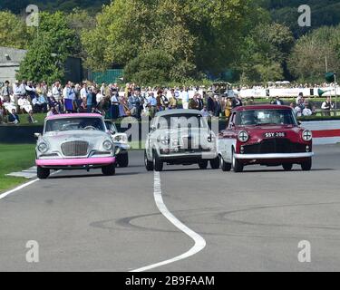 Patrick Watts, Studebaker Golden Hawk, Andy Priaulx, Ford Zodiac, Mat Jackson, Riley One-Point-Five, St Mary's Trophäe, Production Saloons, Goodwood R Stockfoto