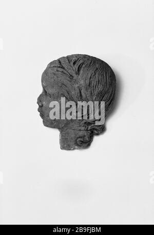 PROFILKIND UNBEKANNT Jean-Pierre Dantan (1800-1869) dit Dantan le Jeune. Profil d'enfant, inconnue. Erleichterung. Terre-cuite, entre 1830 und 1869. Paris, musée Carnavalet. Stockfoto