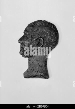 PROFIL UNBEKANNT Jean-Pierre Dantan (1800-1869) dit Dantan le Jeune. Profil d'inconnu. Erleichterung. Terre-cuite, im Jahr 1853. Paris, musée Carnavalet. Stockfoto