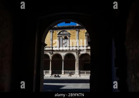 Blick auf die Loggia del Consiglio in Verona, Italien Stockfoto