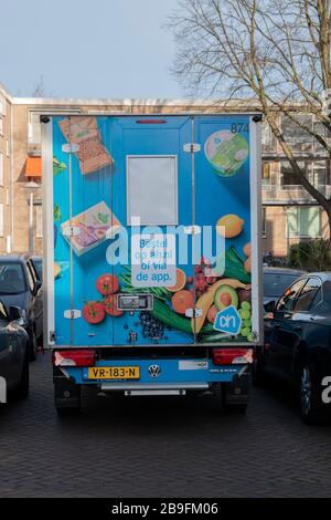 AH liefert LKW in Amsterdam, Niederlande 2020 Stockfoto