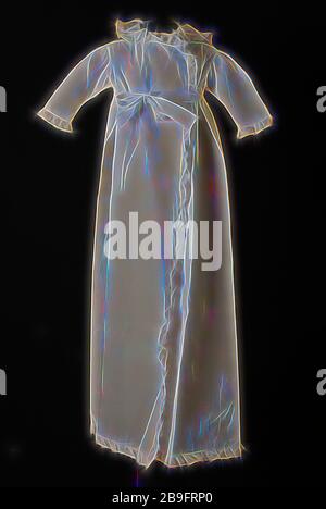 Lange weiße Baby Mantel in weißem Feinripp Baumwolle, Piqué, Fliege, runder Kragen mit Rüschen von Mull, Mantel Mantel der Baby Kleidung Kinder Kleidung Kleidung aus Baumwolle, Textil Handarbeit genäht Lange baby Mantel in weißem Feinripp Baumwolle Piqué mit Rüschen Getrimmt aus Mull Bow Tie Riemen von der Seitennaht des gleichen Materials wie der Mantel. Der vordere Teil mit offenem Kragen in der Mitte geteilt. Runder Kragen mit Rüschen. Zurück Stück unter dem Kragen. In der Taille hinter doppelten Aufstieg durch die Streicher. Zurück Schulternähte. Lange Ärmel faltig und blies auf den Kopf. Hülse Kanten mit Rüschen kleid Baby Kind Junge g Stockfoto