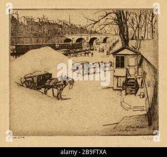 Die Pont Marie (Listed Security (Brief)), Port St. Paul, Pont Marie und die Ile Saint-Louis (Dummy-Titel) Stockfoto
