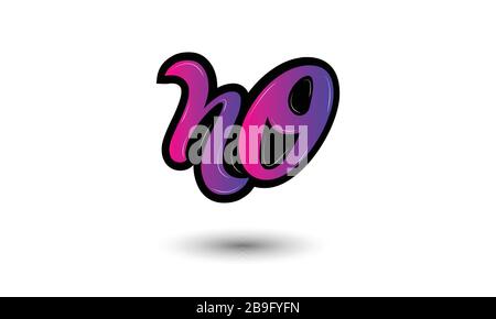 N O gemeinsame Designvorlage für Logo-Buchstaben Stock Vektor