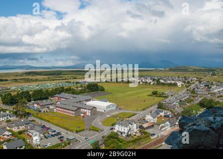 Atemberaubender Blick auf Harlech Castle in Nordwales Stockfoto