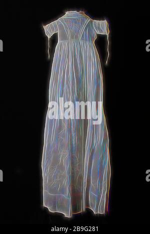 Langer, weiter Taufe Kleid von weißen Batist, V-förmige Front- und Rock bestickt mit feinen plumetis, kurze Ärmel, mit passendem slip Kleid, Taufe Kleidung Anlass Kleidung Baby Kleidung Kinder Kleidung aus Baumwolle batist Mitte zurück, Rock, Schulter w 22,0 Hülse, unter w 104,0 Textil Beflockung stickerei Weiß batist Kleid mit Stickerei in Form einer Sanduhr auf der Vorderseite kurze Ärmel Kleid aus weißer Baumwolle Kind kleid Taufe Kirche Taufe Religion religiöse Zeremonie Stockfoto