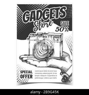 Werbebanner Für Werbebanner Im Gadgets Store Stock Vektor