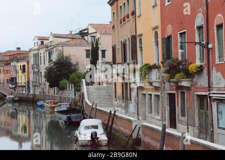 Leere Straßen Italiens. Epidemische Situation Stockfoto