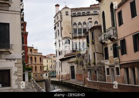 Leere Straßen Italiens. Epidemische Situation Stockfoto