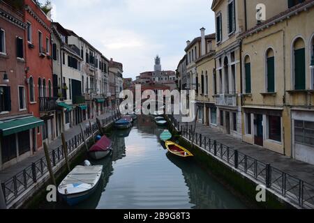 Leere Straßen Italiens. Epidemische Situation Stockfoto