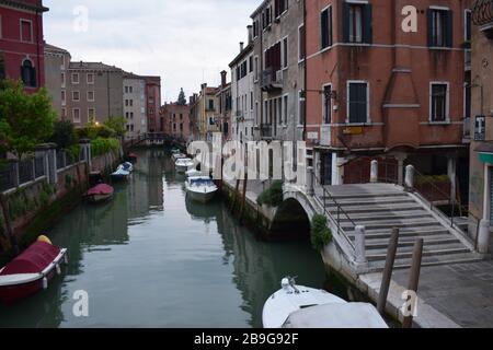 Leere Straßen Italiens. Epidemische Situation Stockfoto