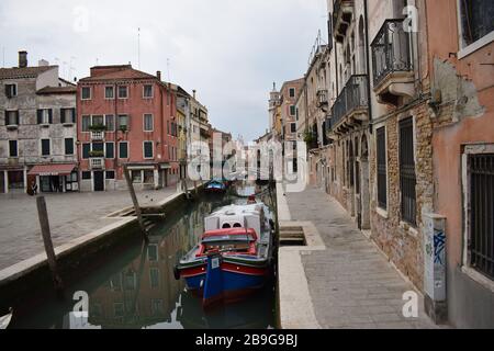 Leere Straßen Italiens. Epidemische Situation Stockfoto