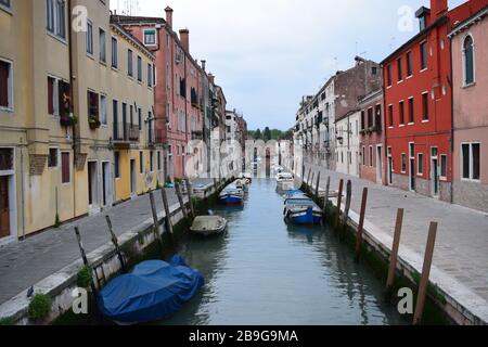 Leere Straßen Italiens. Epidemische Situation Stockfoto