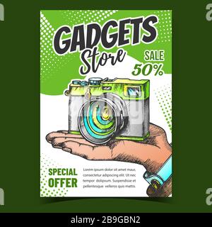 Werbebanner Für Werbebanner Im Gadgets Store Stock Vektor