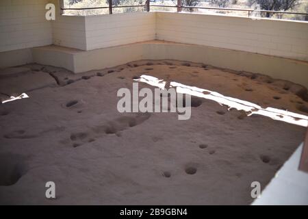 Rim Rock, AZ., USA, 13. Januar 2018. Pit House in Montezuma Well Teil des Montezuma Castle National Monument. Sinagua-Indianer besetzten 900 bis 1125 Stockfoto